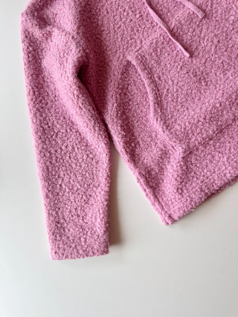 STAUD Rosebud Pink Faux Fur Hooded Teddy Bear Hoodie Sweater, Size XS - Picture 9 of 14